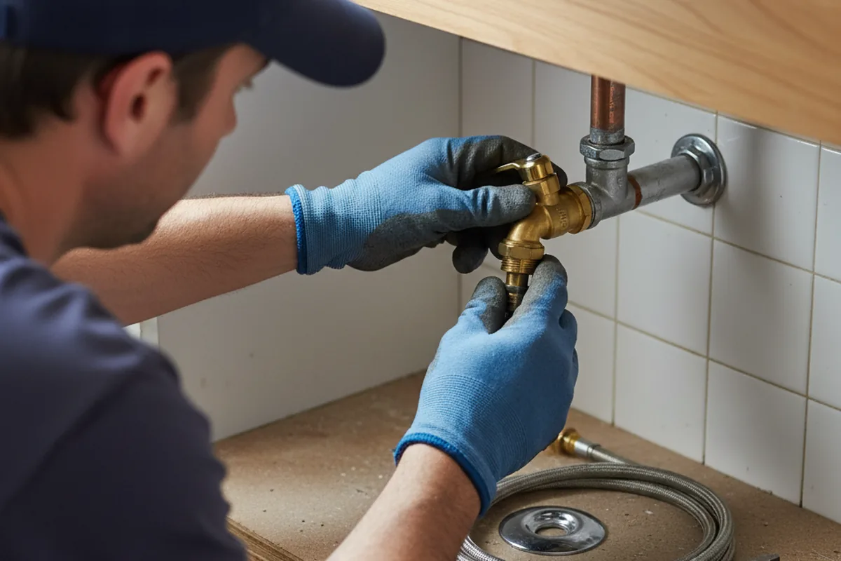Shutoff valve and fitting work during Burst Pipe Repair in Grand Junction
